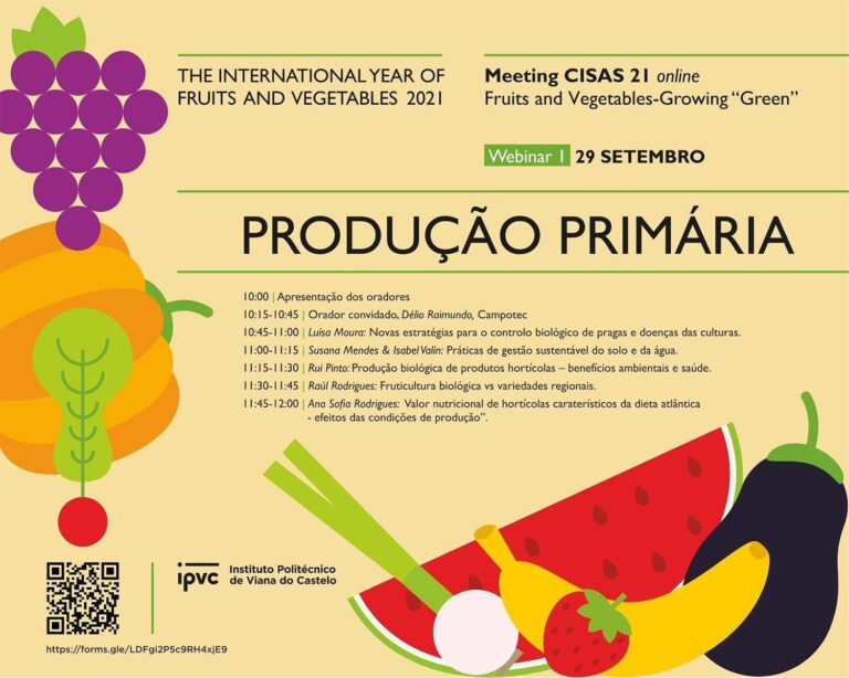 Participação no Meeting CISAS 21 on-line – Fruits and Vegetables – Growing Green
